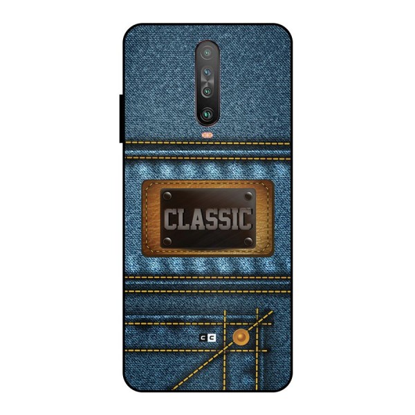 Classic Denim Metal Back Case for Poco X2