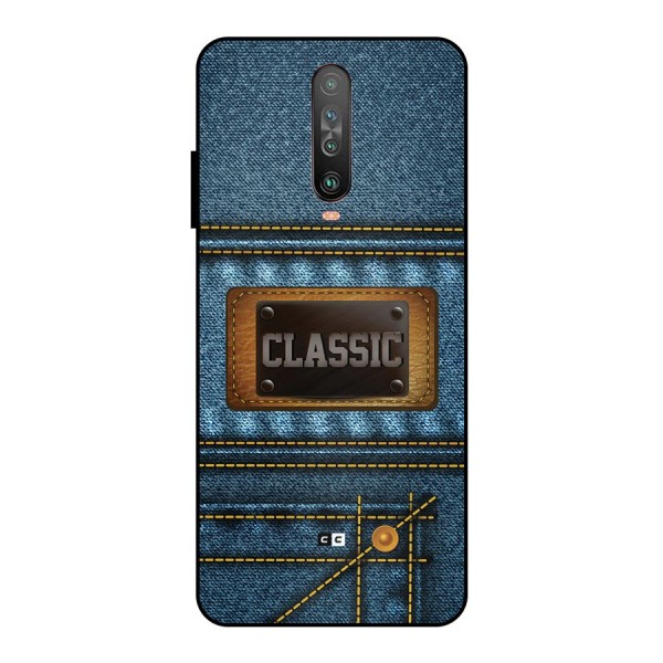 Classic Denim Metal Back Case for Poco X2