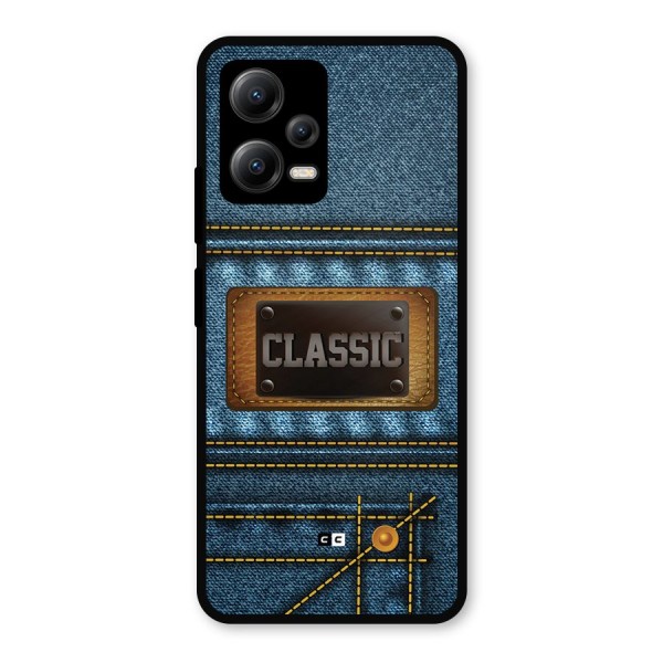 Classic Denim Metal Back Case for Poco X5