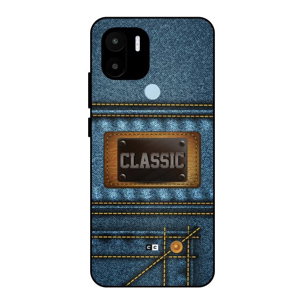 Classic Denim Metal Back Case for Redmi A1 Plus