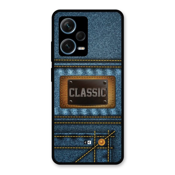 Classic Denim Metal Back Case for Redmi Note 12 Pro Plus 5G