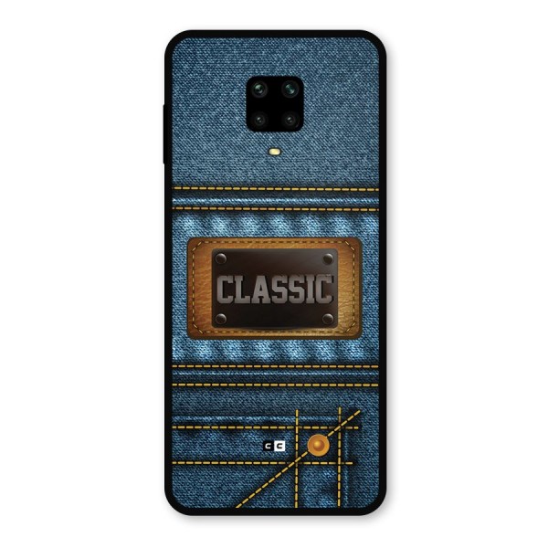 Classic Denim Metal Back Case for Redmi Note 9 Pro Max