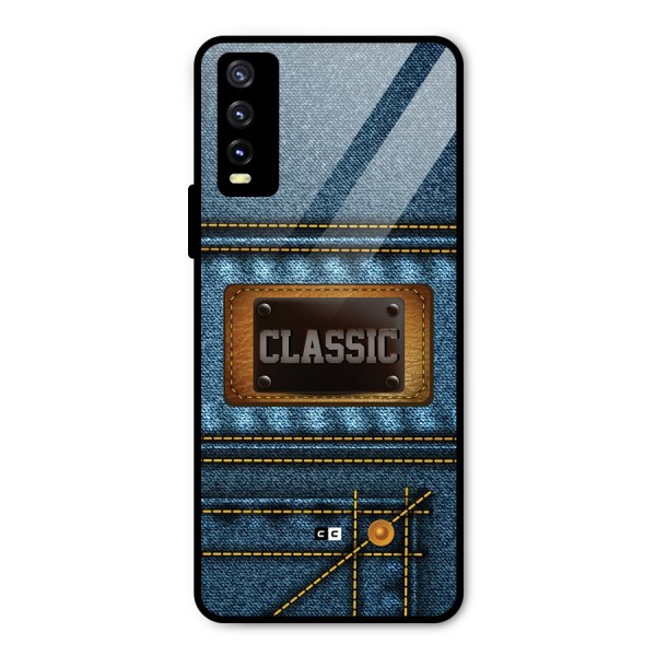 Classic Denim Metal Back Case for Vivo Y20i