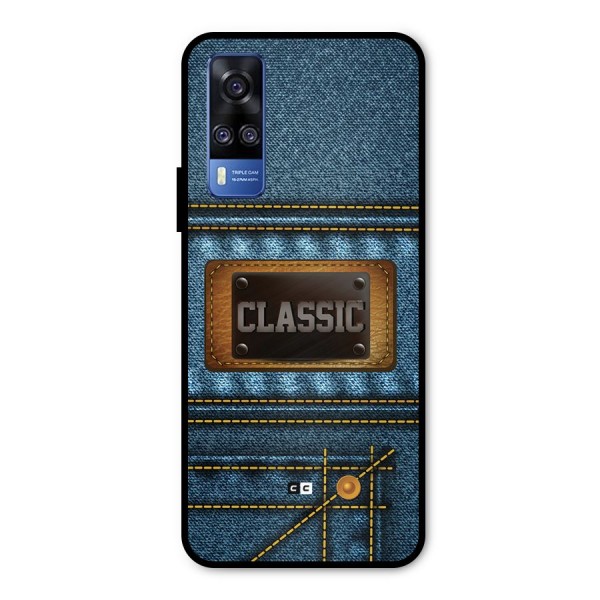 Classic Denim Metal Back Case for Vivo Y51A
