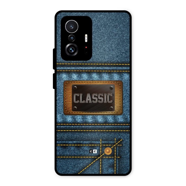 Classic Denim Metal Back Case for Xiaomi 11T Pro