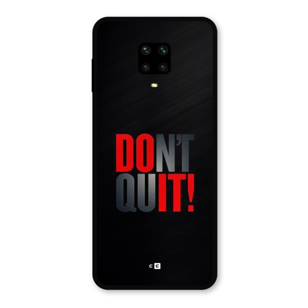 Classic Dont Quit Metal Back Case for Redmi Note 9 Pro Max