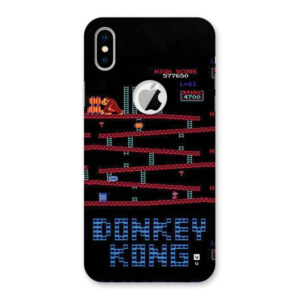 Classic Gorilla Game Back Case for iPhone XS Logo Cut