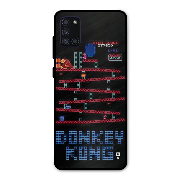 Classic Gorilla Game Metal Back Case for Galaxy A21s