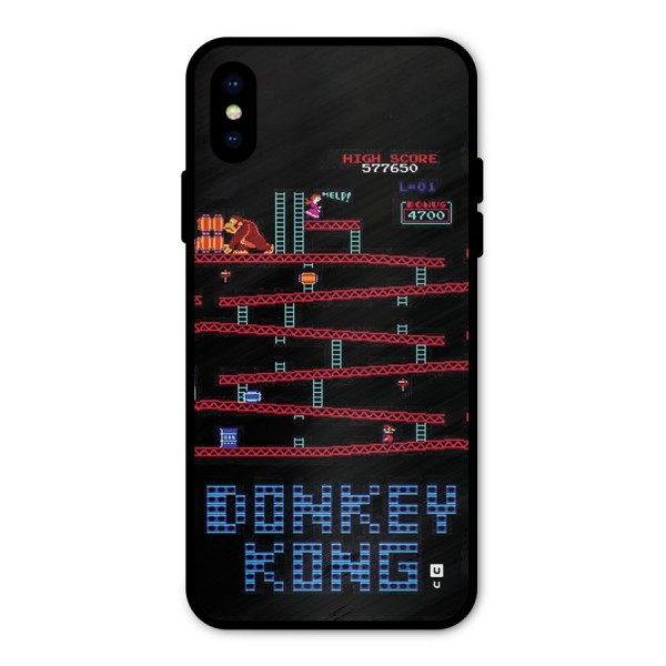 Classic Gorilla Game Metal Back Case for iPhone XS