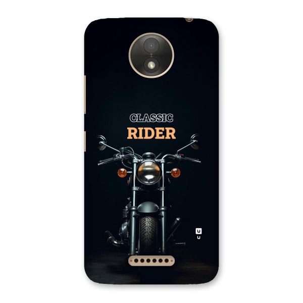 Classic RIder Back Case for Moto C Plus