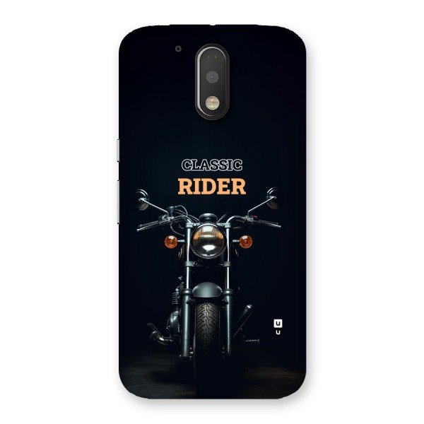 Classic RIder Back Case for Moto G4 Plus