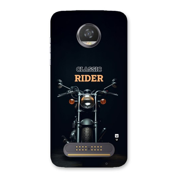 Classic RIder Back Case for Moto Z2 Play
