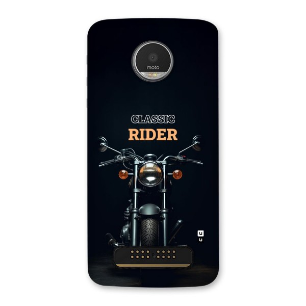 Classic RIder Back Case for Moto Z Play