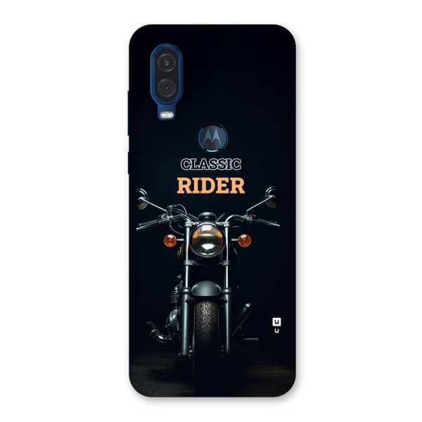 Classic RIder Back Case for Motorola One Vision