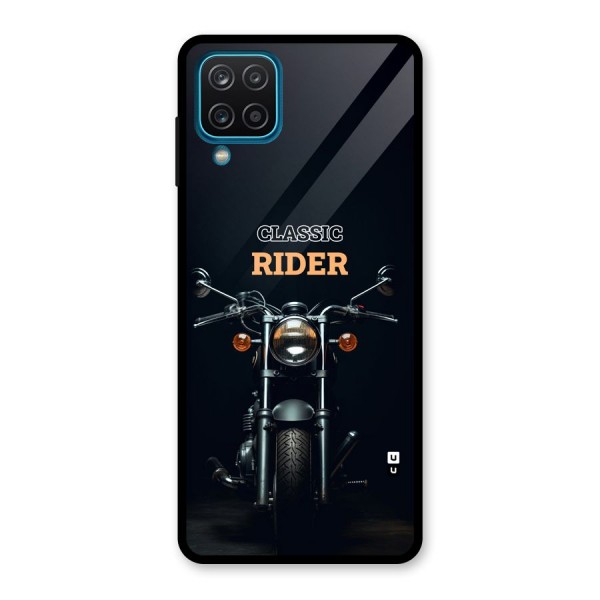 Classic RIder Glass Back Case for Galaxy A12