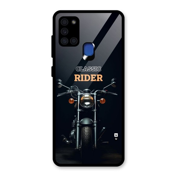 Classic RIder Glass Back Case for Galaxy A21s