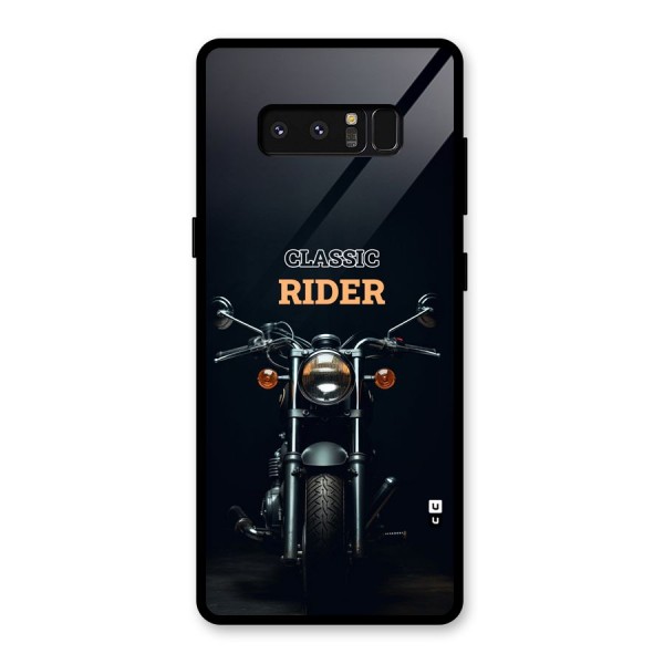 Classic RIder Glass Back Case for Galaxy Note 8