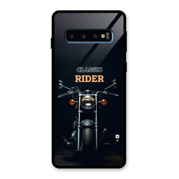 Classic RIder Glass Back Case for Galaxy S10
