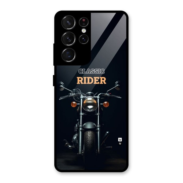 Classic RIder Glass Back Case for Galaxy S21 Ultra 5G