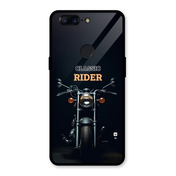 Classic RIder Glass Back Case for OnePlus 5T