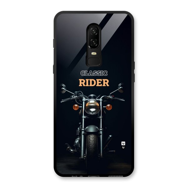 Classic RIder Glass Back Case for OnePlus 6