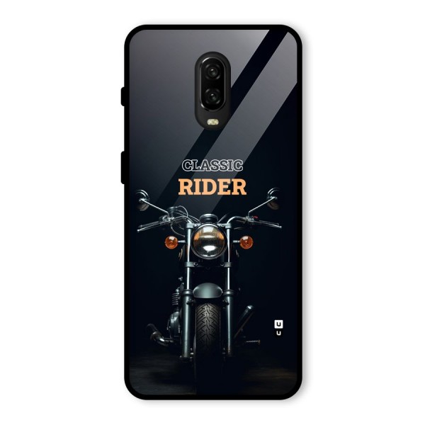 Classic RIder Glass Back Case for OnePlus 6T