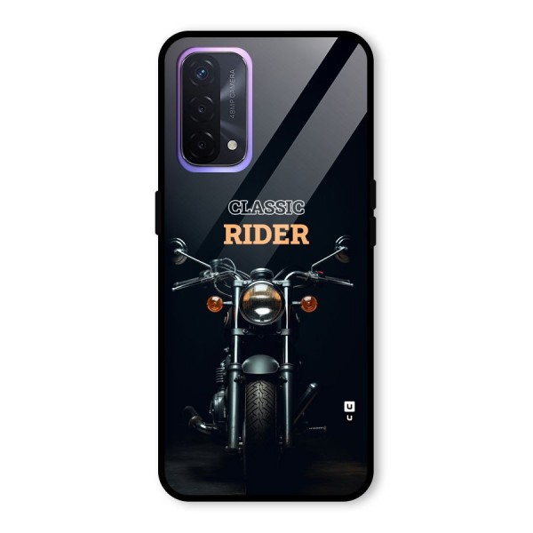 Classic RIder Glass Back Case for Oppo A74 5G