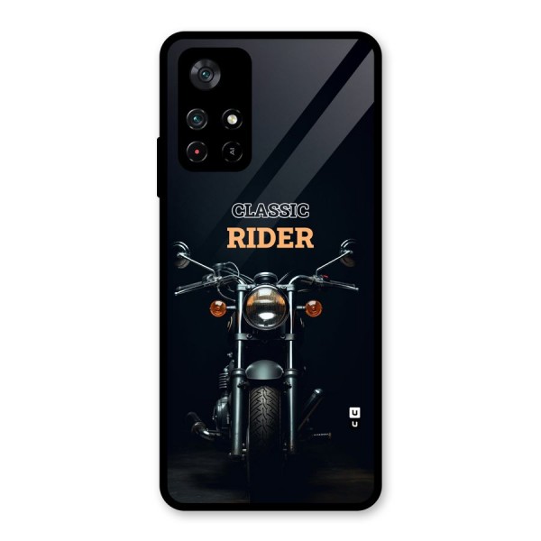 Classic RIder Glass Back Case for Poco M4 Pro 5G