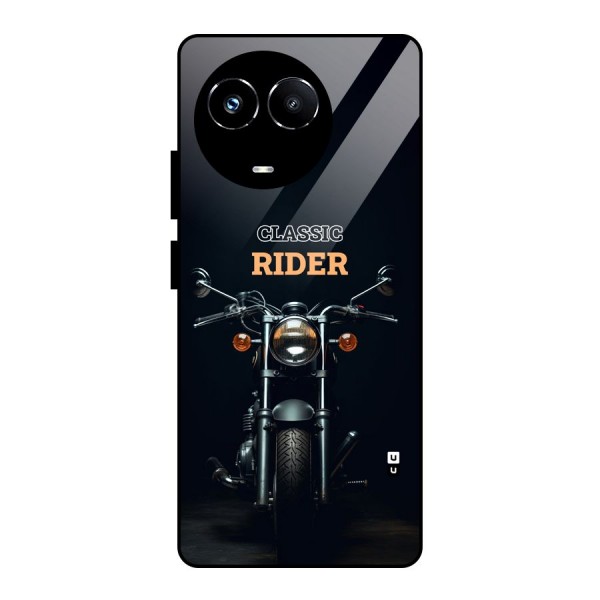 Classic RIder Glass Back Case for Realme 11X