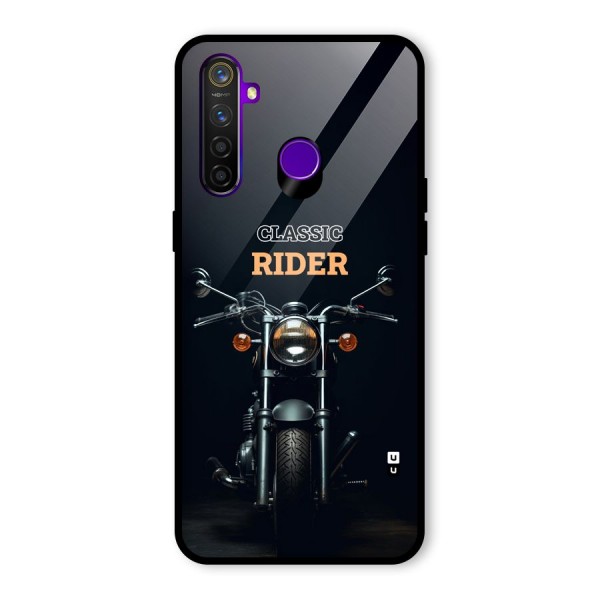 Classic RIder Glass Back Case for Realme 5 Pro