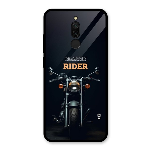 Classic RIder Glass Back Case for Redmi 8