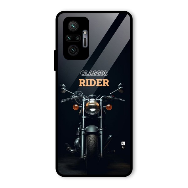 Classic RIder Glass Back Case for Redmi Note 10 Pro Max