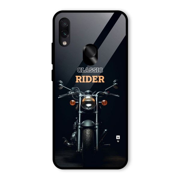 Classic RIder Glass Back Case for Redmi Note 7S