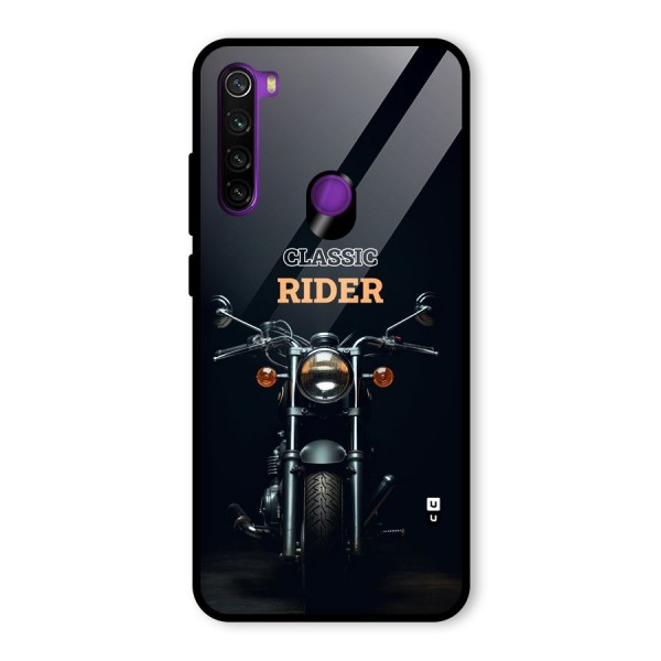 Classic RIder Glass Back Case for Redmi Note 8