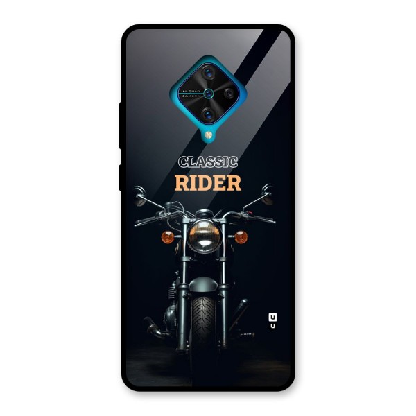 Classic RIder Glass Back Case for Vivo S1 Pro