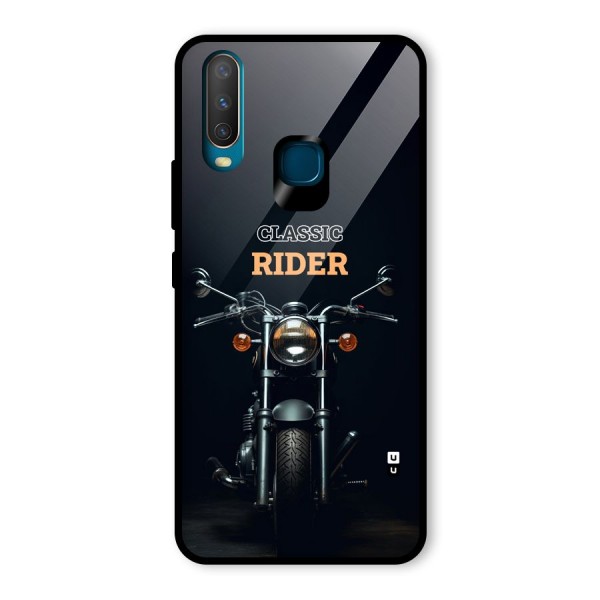 Classic RIder Glass Back Case for Vivo Y12