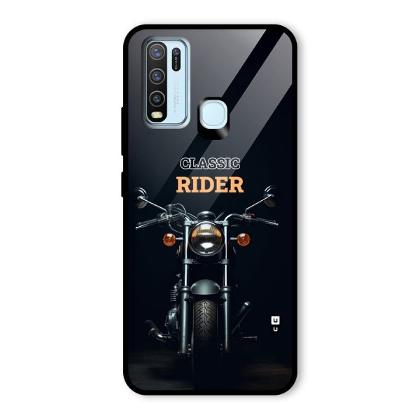 Classic RIder Glass Back Case for Vivo Y30