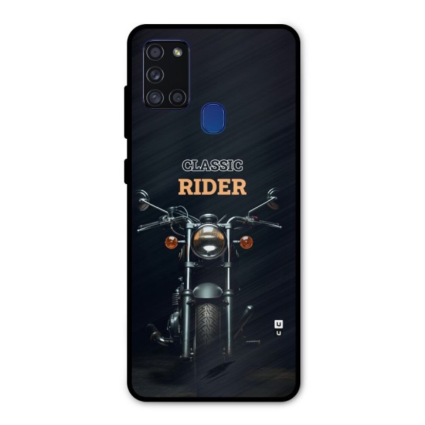 Classic RIder Metal Back Case for Galaxy A21s