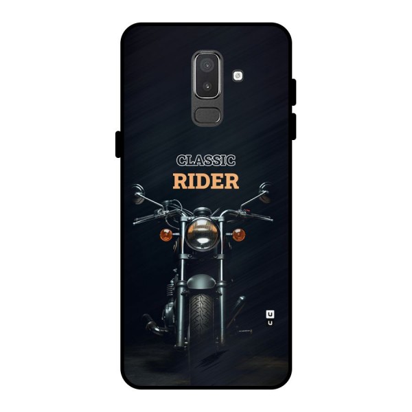 Classic RIder Metal Back Case for Galaxy On8 (2018)