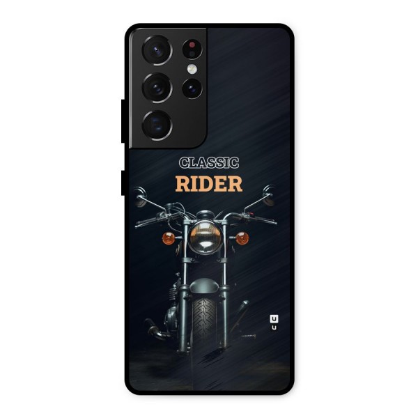 Classic RIder Metal Back Case for Galaxy S21 Ultra 5G