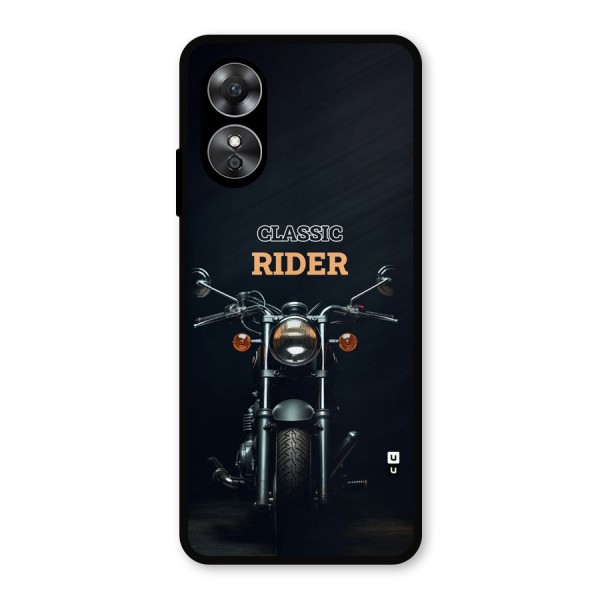 Classic RIder Metal Back Case for Oppo A17