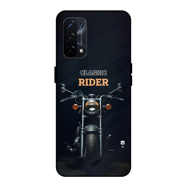 Classic RIder Metal Back Case for Oppo A74 5G