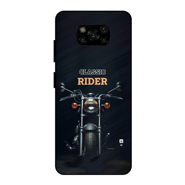 Classic RIder Metal Back Case for Poco X3