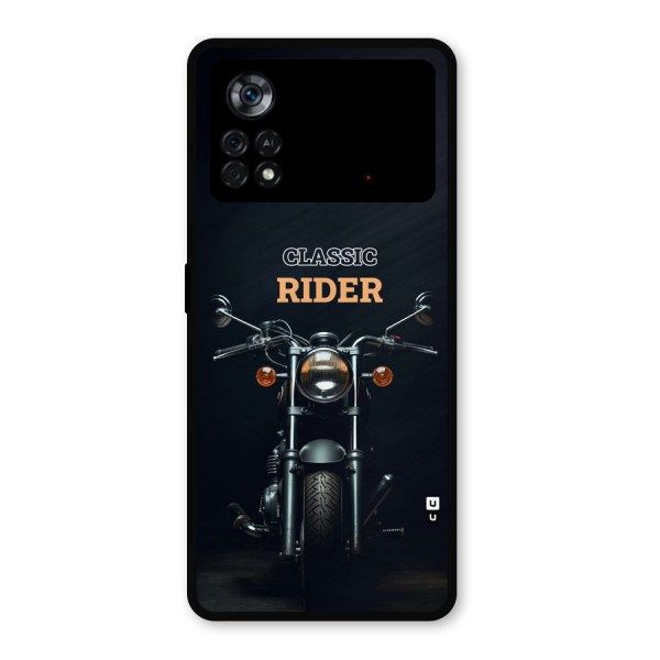 Classic RIder Metal Back Case for Poco X4 Pro 5G