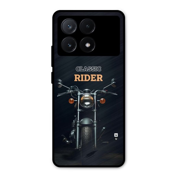 Classic RIder Metal Back Case for Poco X6 Pro