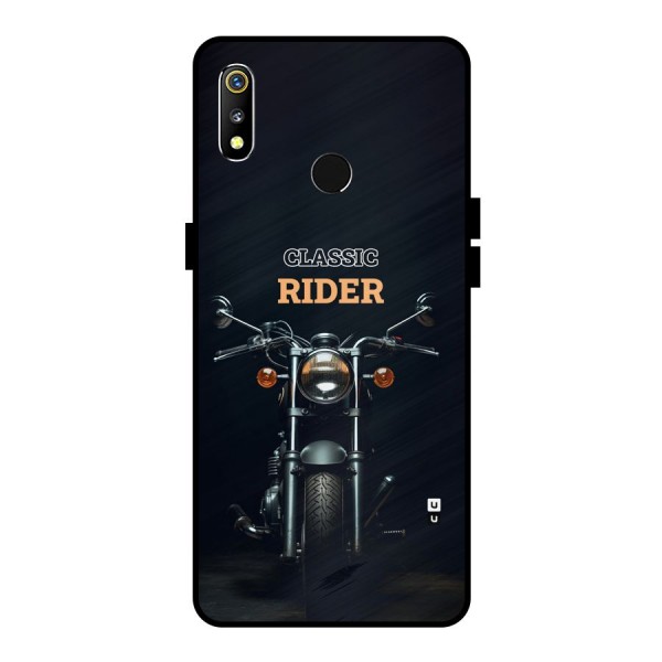 Classic RIder Metal Back Case for Realme 3