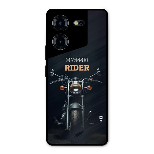 Classic RIder Metal Back Case for Tecno Pova 5 Pro 5G