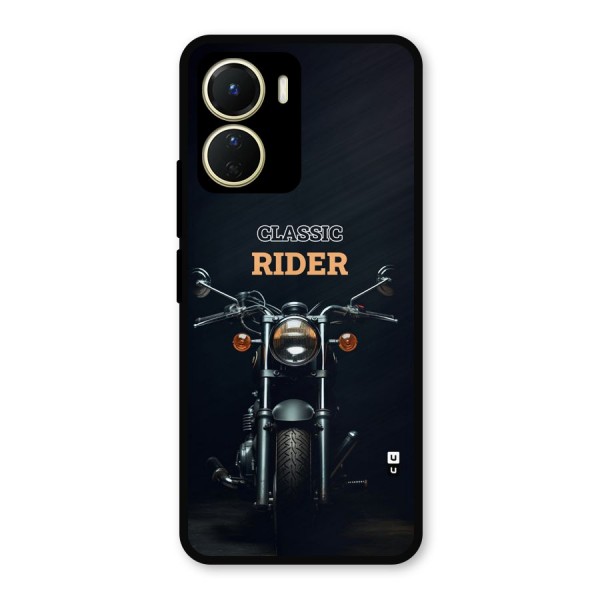 Classic RIder Metal Back Case for Vivo Y16