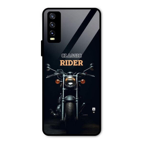 Classic RIder Metal Back Case for Vivo Y20 2021