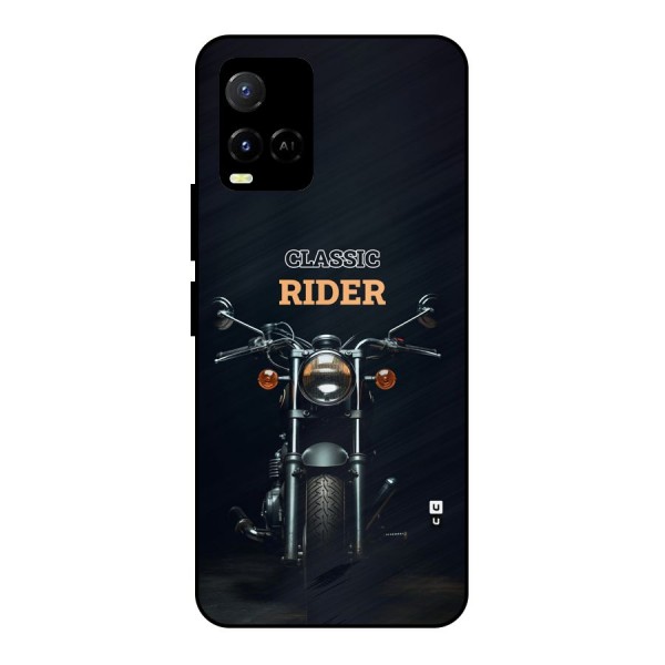 Classic RIder Metal Back Case for Vivo Y21 2021